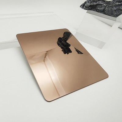 304 Grade PVD Coloured Coated Rose Gold Mirror Stainless Steel Sheets In China Factory