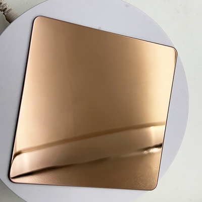 304 Brown Mirror Finished Color PVD Coating Stainless Steel Sheets For Wall honey comb panel