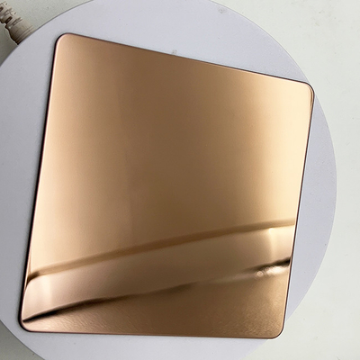 304 Brown Mirror Finished Color PVD Coating Stainless Steel Sheets For Wall honey comb panel