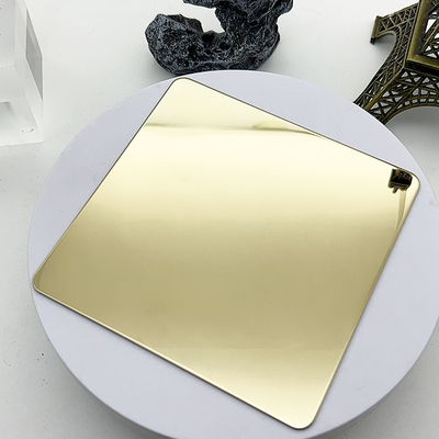 201 Champaign Gold PVD Colored Stainless Steel Sheets For Luxury Showcase and Jamb
