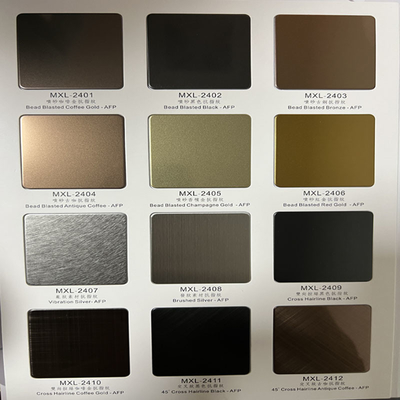 304 Black Color Stainless Steel Sheets Brushed Hairline NO.4 Finished Inox Sheets PVD Coating For Frame