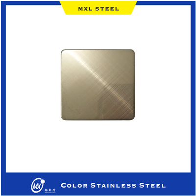 High Quality For Decoration 201 304  Stain And Cross Hairline Color Stainless Steel Sheet