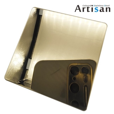 Champaign Gold 201j1j2 Color Stainless Steel Sheets Mirror Finished Inox Sheets PVD Coated For Elevator