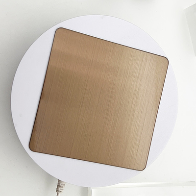 Bronze Color Stainless Steel Sheets 304 Hairline Brushed Surface Inox Sheets PVD Coating For Elevator