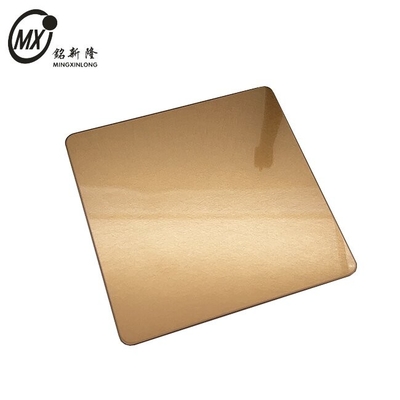 Stainless Steel Vibration Bronze PVD Coated Stainless Steel Color Sheets With Anti-Finger Print For Decoration