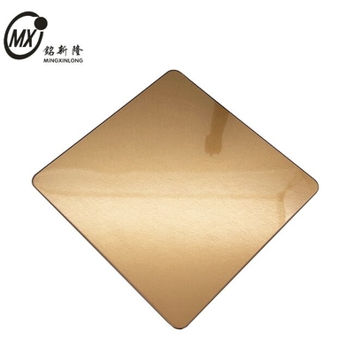 Stainless Steel Vibration Bronze PVD Coated Stainless Steel Color Sheets With Anti-Finger Print For Decoration