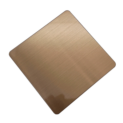 Bronze Color Stainless Steel Sheets 304 Hairline Brushed Surface Inox Sheets PVD Coating For Elevator