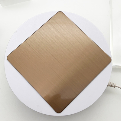 Bronze Color Stainless Steel Sheets 304 Hairline Brushed Surface Inox Sheets PVD Coating For Elevator