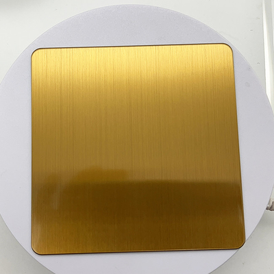 Red Gold Hairline Surface Mirror 8K Anti Finger Print Colored Stainless Steel Sheet