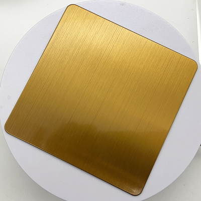 Red Gold Hairline Surface Mirror 8K Anti Finger Print Colored Stainless Steel Sheet