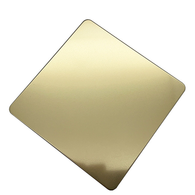 Champagne High-gloss Mmirrorpolish  Super Perfect Mirror No. 8 Architecture Stainless Steel Sheet