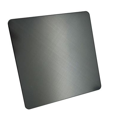 Super Black Stainless Steel Sheets 45 Cross Hairline Finished 304 Color Inox Sheets PVD Coated For Cabinet