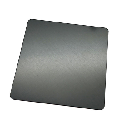 Super Black Stainless Steel Sheets 45 Cross Hairline Finished 304 Color Inox Sheets PVD Coated For Cabinet