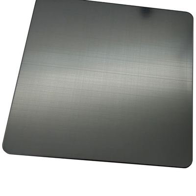 Super Black Stainless Steel Sheets 45 Cross Hairline Finished 304 Color Inox Sheets PVD Coated For Cabinet