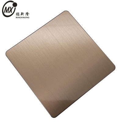 Brushed Hairline Ancient Coffee 201 304 316 430 Stainless Steel Metal Sheet For Building Decoration