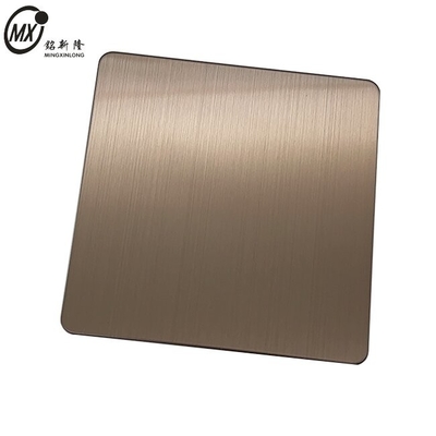 Brushed Hairline Ancient Coffee 201 304 316 430 Stainless Steel Metal Sheet For Building Decoration