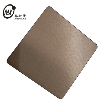 Brushed Hairline Ancient Coffee 201 304 316 430 Stainless Steel Metal Sheet For Building Decoration