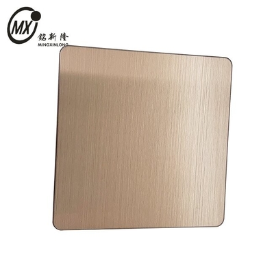 Brushed Hairline Ancient Coffee 201 304 316 430 Stainless Steel Metal Sheet For Building Decoration
