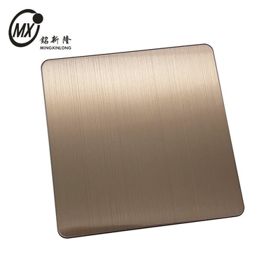 Brushed Hairline Ancient Coffee 201 304 316 430 Stainless Steel Metal Sheet For Building Decoration