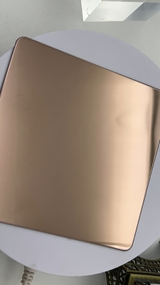 Mirror 8K Polished Coffe Gold Size 8ft 4ft, Thickness 1mm ColorfluStainless Steel Sheet
