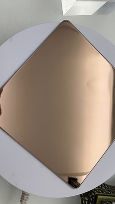 Mirror 8K Polished Coffe Gold Size 8ft 4ft, Thickness 1mm ColorfluStainless Steel Sheet