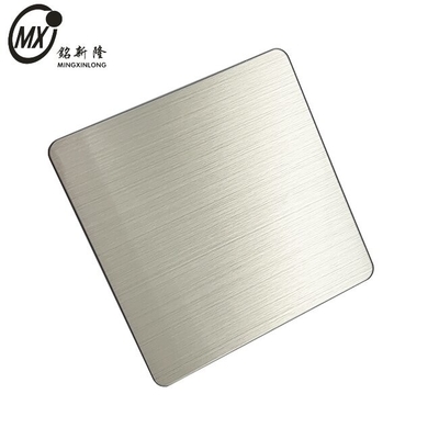 Silver White Color Stainless Steel Sheets Brushed Hairline Surface 201j1j2 Inox Sheets PVD Coated For Elevator