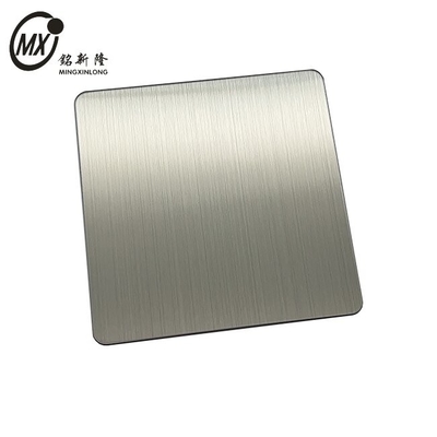 Hairline Sliver Stainless Steel Sheets Colored Stainless Steel Plate For Indoor Decoration