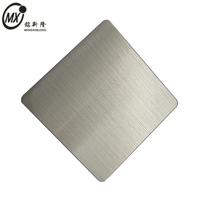 Hairline Sliver Stainless Steel Sheets Colored Stainless Steel Plate For Indoor Decoration