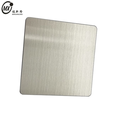 Hairline Sliver Stainless Steel Sheets Colored Stainless Steel Plate For Indoor Decoration