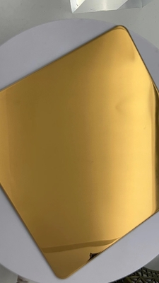 8K Red Gold Colored Stainless Steel Sheet Anti Finger Print Shopping Mall Jewel Show Room Case