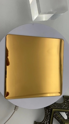 8K Red Gold Colored Stainless Steel Sheet Anti Finger Print Shopping Mall Jewel Show Room Case