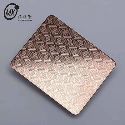 Customized Color Hotel Villa High-End   Project Color Embossed Surface Stainless Steel Plate