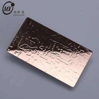Customized Color Hotel Villa High-End   Project Color Embossed Surface Stainless Steel Plate