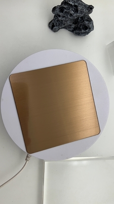 Bronze Hairline HL Outdoor Decorate Metal Steel Sheet Laser Film PVD Color