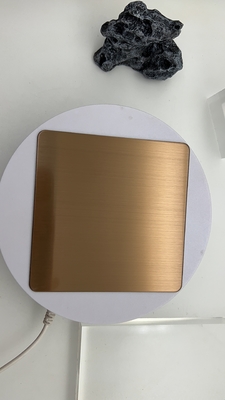 Bronze Hairline HL Outdoor Decorate Metal Steel Sheet Laser Film PVD Color