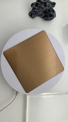 Bronze Hairline HL Outdoor Decorate Metal Steel Sheet Laser Film PVD Color