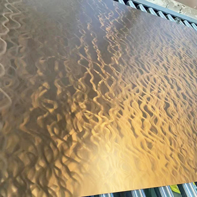 304 Gold Silver Corrugated Art Custom Brass PVD Colored Stainless Steel Sheets