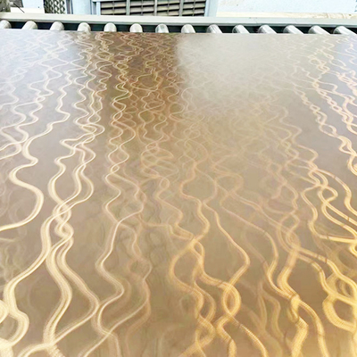 304 Gold Silver Corrugated Art Custom Brass PVD Colored Stainless Steel Sheets