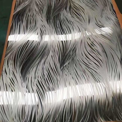 Custom Partial Bead Blasting Stainless Steel Sheet Mirror 8k  For Elevator Door