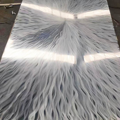 Custom Partial Bead Blasting Stainless Steel Sheet Mirror 8k  For Elevator Door