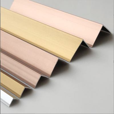 Stainless Steel Tile Trim T Shape 304 Grade Modern Style Trim Strip Profiles For Edges Decorative