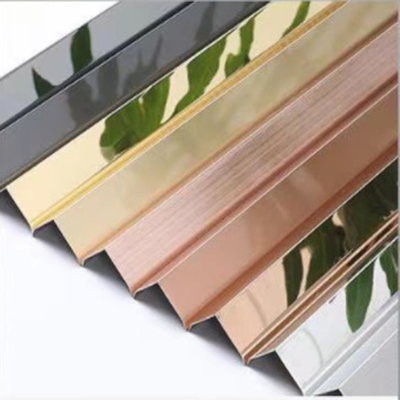 Stainless Steel Tile Trim T Shape 304 Grade Modern Style Trim Strip Profiles For Edges Decorative