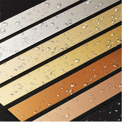 304 Custom Champaign Gold Grey Color WC Decoration Mirror Polished Stainless Steel Trim Arc For Hotel Mall