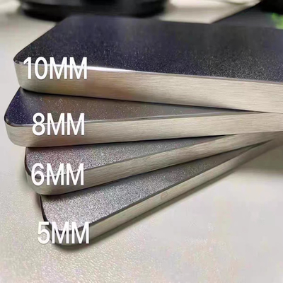 Customized 316L Hairline Brushed Embossed Beadblasting Surface Stainless Steel Sheets Finished 304 Round Edge Kitchen Desktop