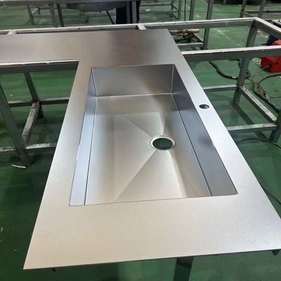 İyi bir fiyat. Fabrika 304 saç çizgisi fırçalanmış embossed beadblasting mutfak masaüstü için paslanmaz çelik levhalar çevrimiçi