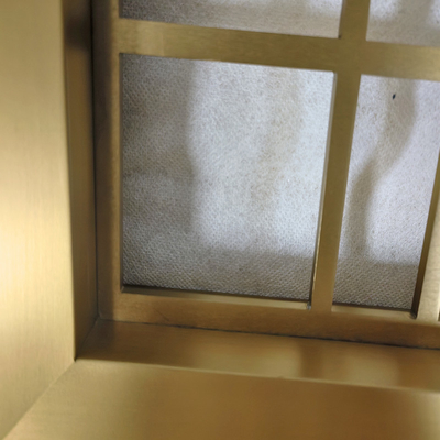 Champagne Gold Laser Grid Decorative Modern Privacy Metal Screen Partition & Room Divider