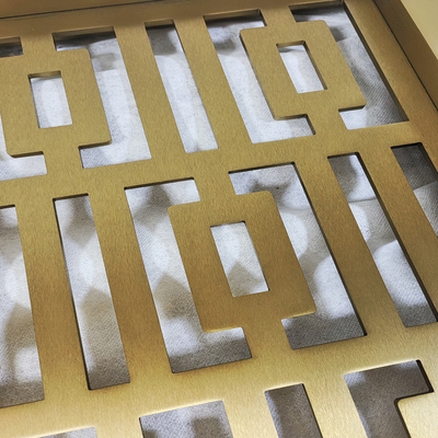 Metal Laser Cutting Stainless Steel Screen Living Room Partition Hotel Villa Decoration