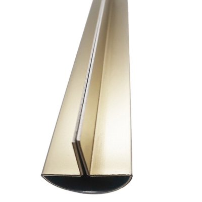 Wall Decoration OEM Champagne Gold Customized Semicircle Shape Metal Stainless Steel Trim Tile