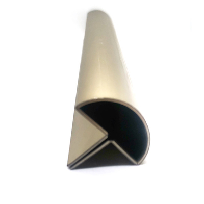 Wall Decoration OEM Champagne Gold Customized Semicircle Shape Metal Stainless Steel Trim Tile