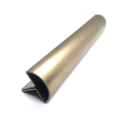 Wall Decoration OEM Champagne Gold Customized Semicircle Shape Metal Stainless Steel Trim Tile